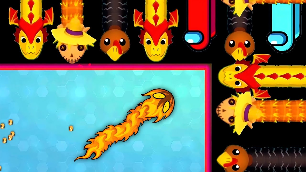 SNAKE IO🐍 AGNI  SKIN V/S 1000 OGGY V/S OUTLINE FOOD EVENT EPIC SNAKE IO 🐍 BEST / FUNNY GAMEPLAY!