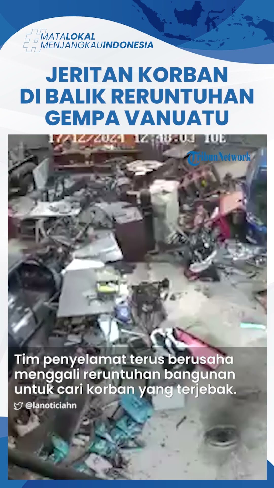 Gempa Dahsyat Vanuatu M 7,4 Mencekam: Bangunan Hancur Ada Jeritan dari Reruntuhan, 14 Orang Tewas