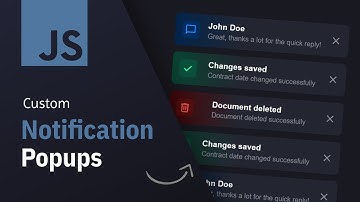 Custom Notification Popups | HTML, CSS, JS