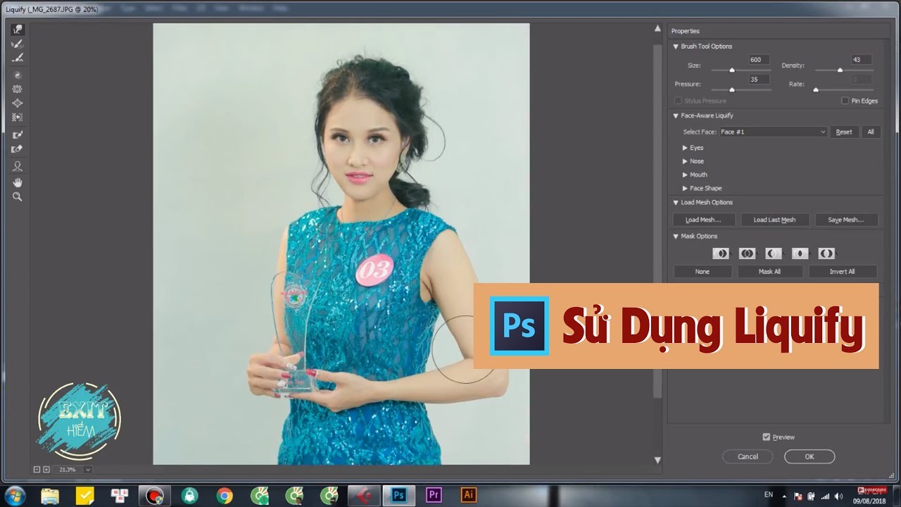 Sử Dụng Liquify chỉnh Sửa Cấu Trúc Mặt Hiệu Quả Trong Photoshop | Học Photoshop