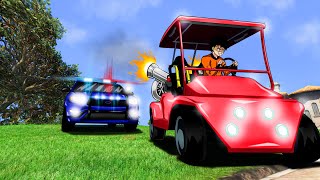 Running from Cops with 4200HP GOLF-CART in GTA 5 RP!