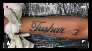 TUSHAR  Name tattoo..    Tattoo By... VED TATTOO ART #tattooart #tattoo #tattoodrawing