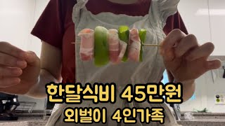 4인가족한달생활비/외벌이4인가족/식비절약/한달식비45만원