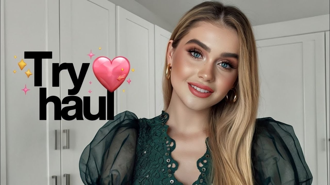 [4K] ⭐🩵See Everything! Try-On Haul with Angel | Transparent Dress ...
