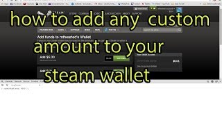 How to Add Any Amount Of Money To Your Steam Wallet!