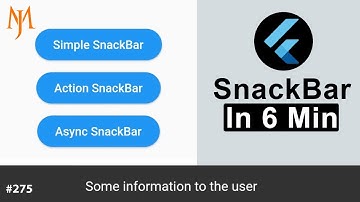 Flutter Tutorial - SnackBar In 6 Minutes & Scaffold Messenger | Duration, Dismiss