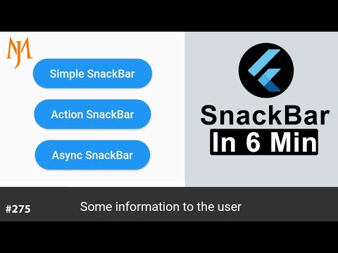 Flutter Tutorial - SnackBar In 6 Minutes & Scaffold Messenger [2021] Duration, Dismiss