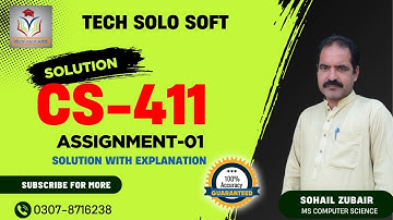 CS411 Assignment 1 Solution Spring 2025 100% Correct and Complete Solution  by Tech solo soft! CS411