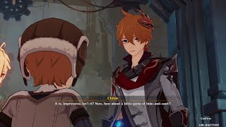 CHILDE PLAYS WITH HIS BROTHER TEUCER GENSHIN IMPACT CUTSCENE
