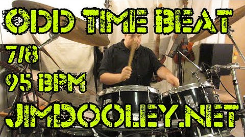 Odd Time Drum Beat 7/8 Beat 95 BPM JimDooley.net
