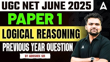 UGC NET Paper 1 Logical Reasoning Previous year Question | By Abhishek Sir