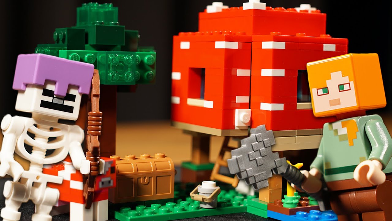 LEGO The Mushroom House | 21179 Minecraft | real time build ASMR - YouTube