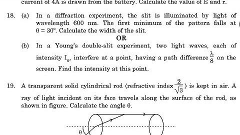 In a diffraction experiment, the slit is illuminated by light of wavelength 600 nm. The first minimu