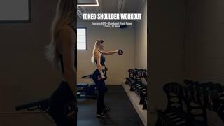 #4/5 Dumbbell Front Raise — View my toned shoulder playlist for full workout.