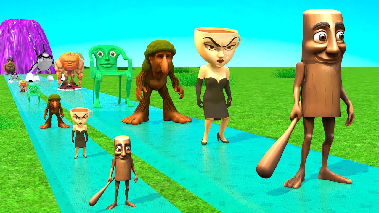 Long Slide Game With Cow Elephant Gorilla Hippopotamus Tiger 3d Animal Game Funny 3d Animals