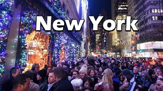 Christmas Magic on NYC's 5th Avenue | Holiday Walk Tour 🎄✨