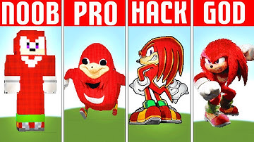 Minecraft Pixel Art ✨ (NOOB vs PRO vs HACKER vs GOD) Knuckles