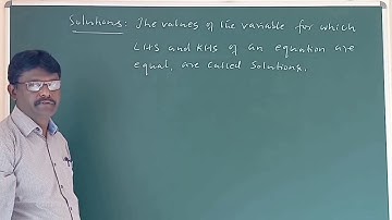 8th :Linear Equations in One  Variable: Part-1: By Sangeeth raj m :Made Easy