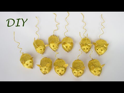 DIY МЫШКА из бумаги на Новый год 2020 ☆ Поделки своими руками ☆ Символ года ☆ Крыса игрушка на елку