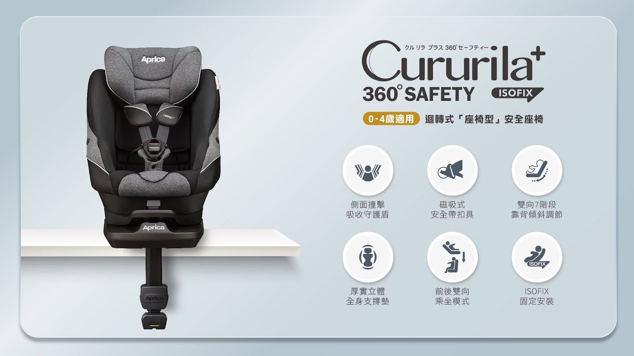 2019年製】チャイルドシート Aprica Cururila 360°SAFETY Aprica