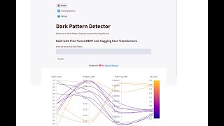 Dark Pattern Detection Web App built using streamlit and fine-tuned BERT model |Deep learning| AI