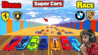 Powerful Super Cars🚀 Vs Mountain🔥 Drag Race GTA 5