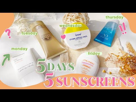 5 NEW sunscreens, over 5 DAYS! ?? finding the best everyday sunscreen! (2022)