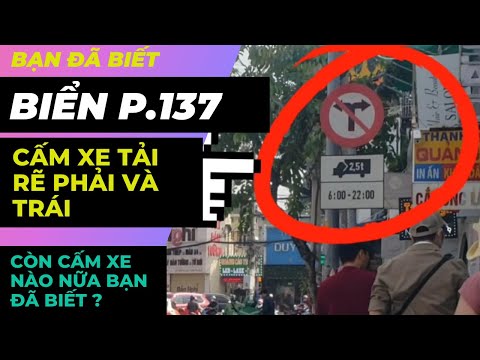 Video BIỂN BÁO P.137 CẤM RẼ PHẢI ,TRÁI KẾT HỢP BIỂN PHỤ XE... - youtube