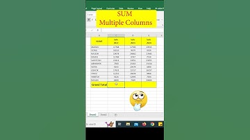 Auto sum in excel | how to sum multiple columns #interviewquestions #exceltips #shorts