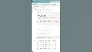 Updating rows and columns in dataframe.. #pandas #datascience #learnpandas #video
