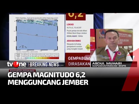 Info Titik Lokasi Pusat Gempa Jember | tvOne