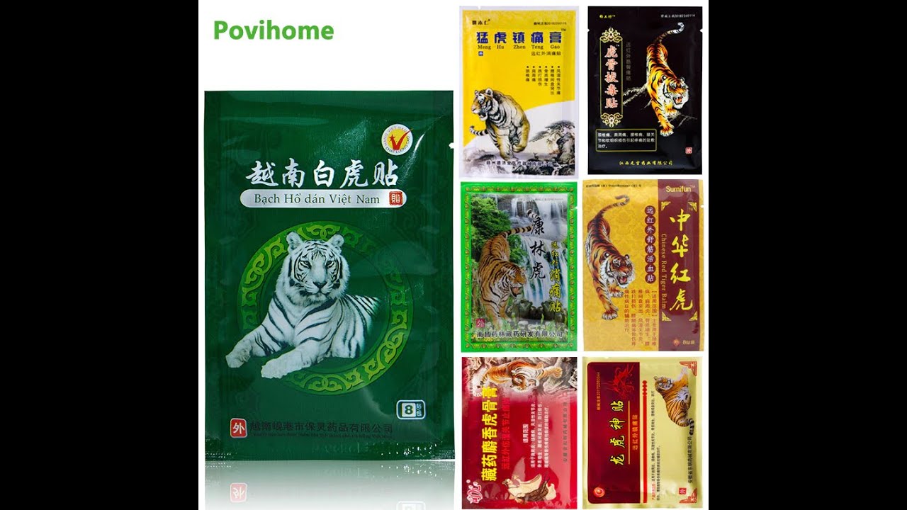8pcs/bag of 7 different types tiger balm plaster joint arthritis body pain relief patches natural