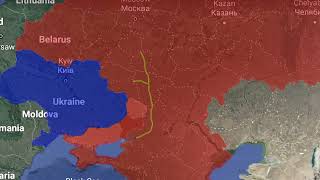 PMC Wagner Group revolution every half hour using Google Earth