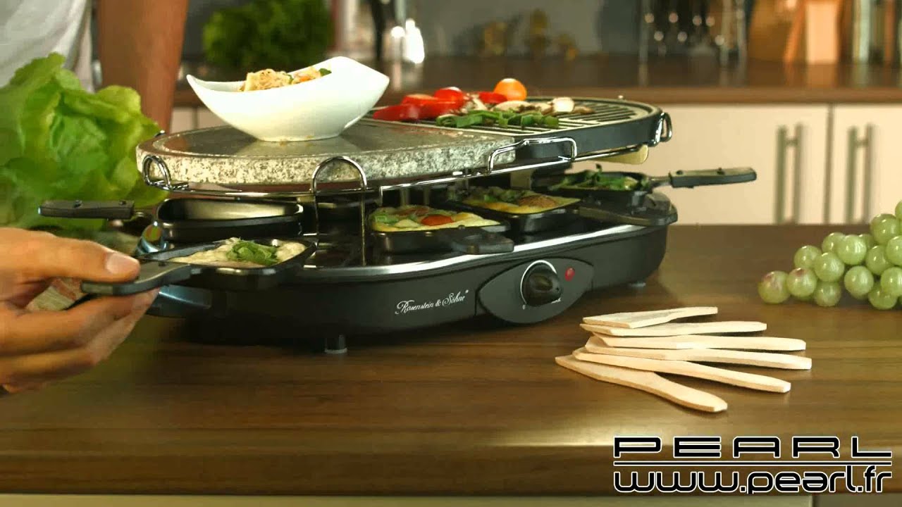 Tristar Appareil à raclette 6 poêlons RA-2998, Plaque Grill et crêpière,  Noir, : : Cuisine et Maison