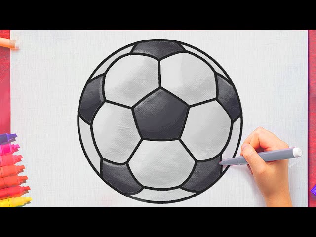 Comment dessiner un BALLON DE FOOT facile 