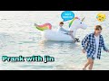 Game on beach 🏖 //Bts play in waterpark // cooking 🥘 in farmhouse // Hindi dubbing // run ep85