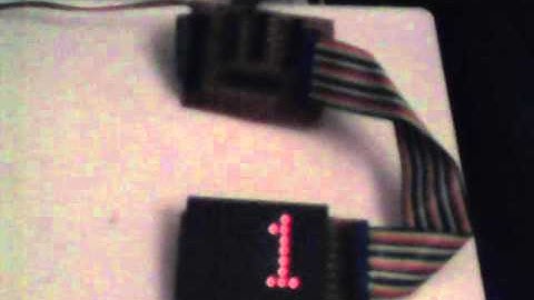 Parallel port Dot matrix display 8X10 Character test