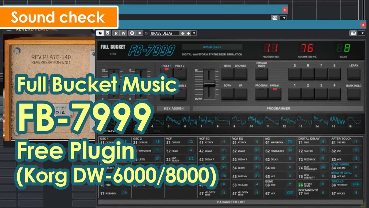 Full Bucket Music FB7999 Free Plugin [Sound check] DW6000/8000