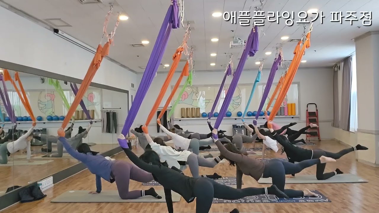 애플플라잉요가 파주점 워밍업(준비운동)/1.7배속_apple flyingyoga warmup