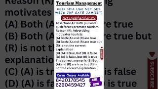 UGC NET Tourism Management I Net Qualified Faculty I Online Class Available #tourism #jrf #shorts