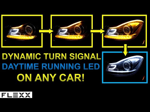 Install Daytime Running Light DRL & Dynamic Turn Signal LED Strip on any Mercedes