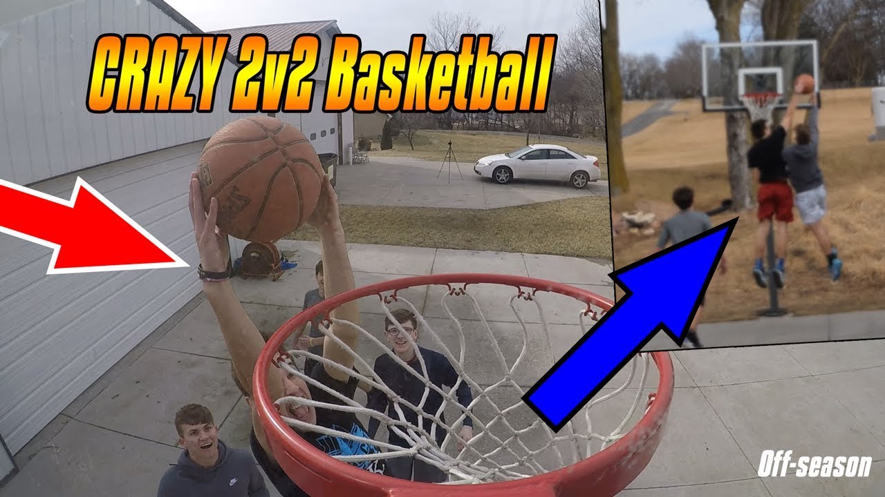 Insane 2v2 Pickup Basketball Game! 9 ft Rims YouTube