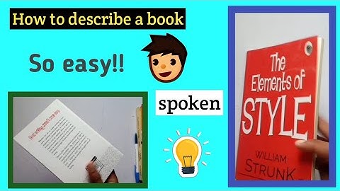 How to describe a book. William Strunk