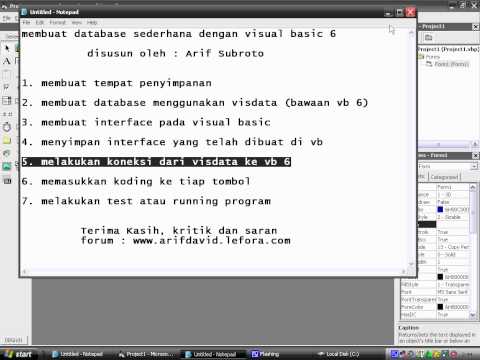 Cara Membuat Database Visual Basic 6.0  