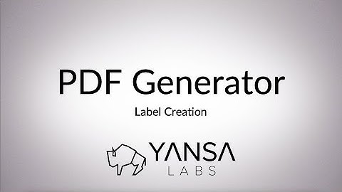 Yansa PDF Generator - Label Generation