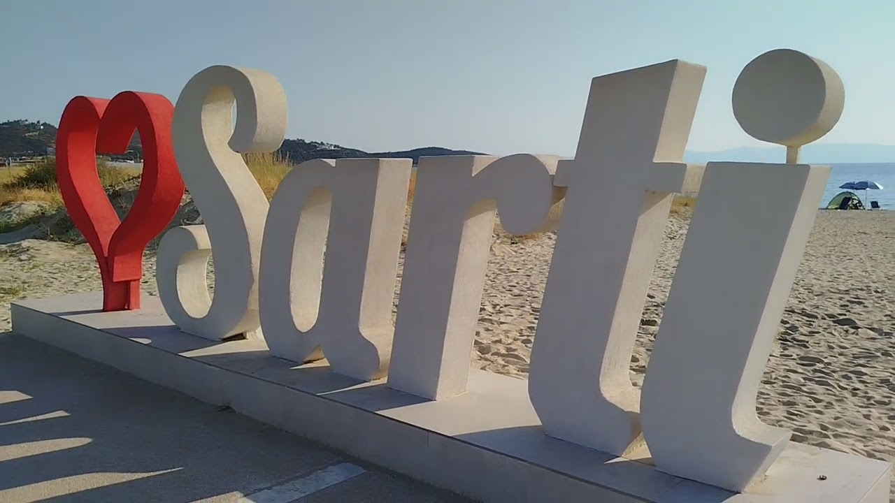 SARTI 🌞  II deo šetnja novim delom(Sarti beach) cene,plaža...