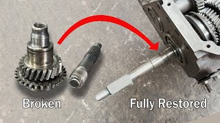 Repairing a completely broken gear shaft - Successfully restored like Brand New