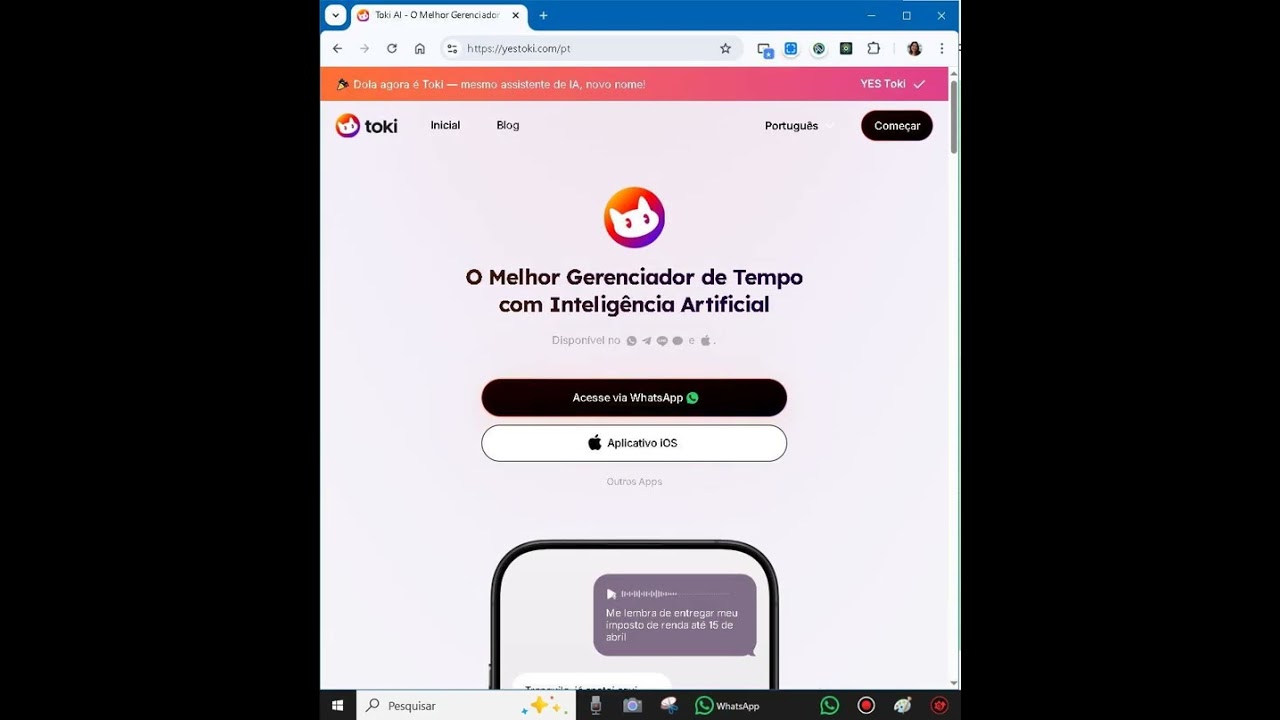 Dola/ Toki | Assistente de calendário - Agenda (Google e Apple)