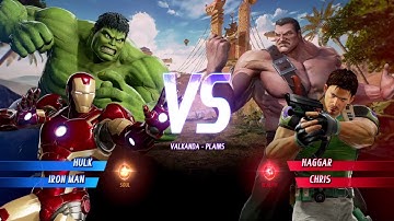 MARVEL VS. CAPCOM: INFINITE Hulk,Ironman VS CPU Haggar,Chris Redfield