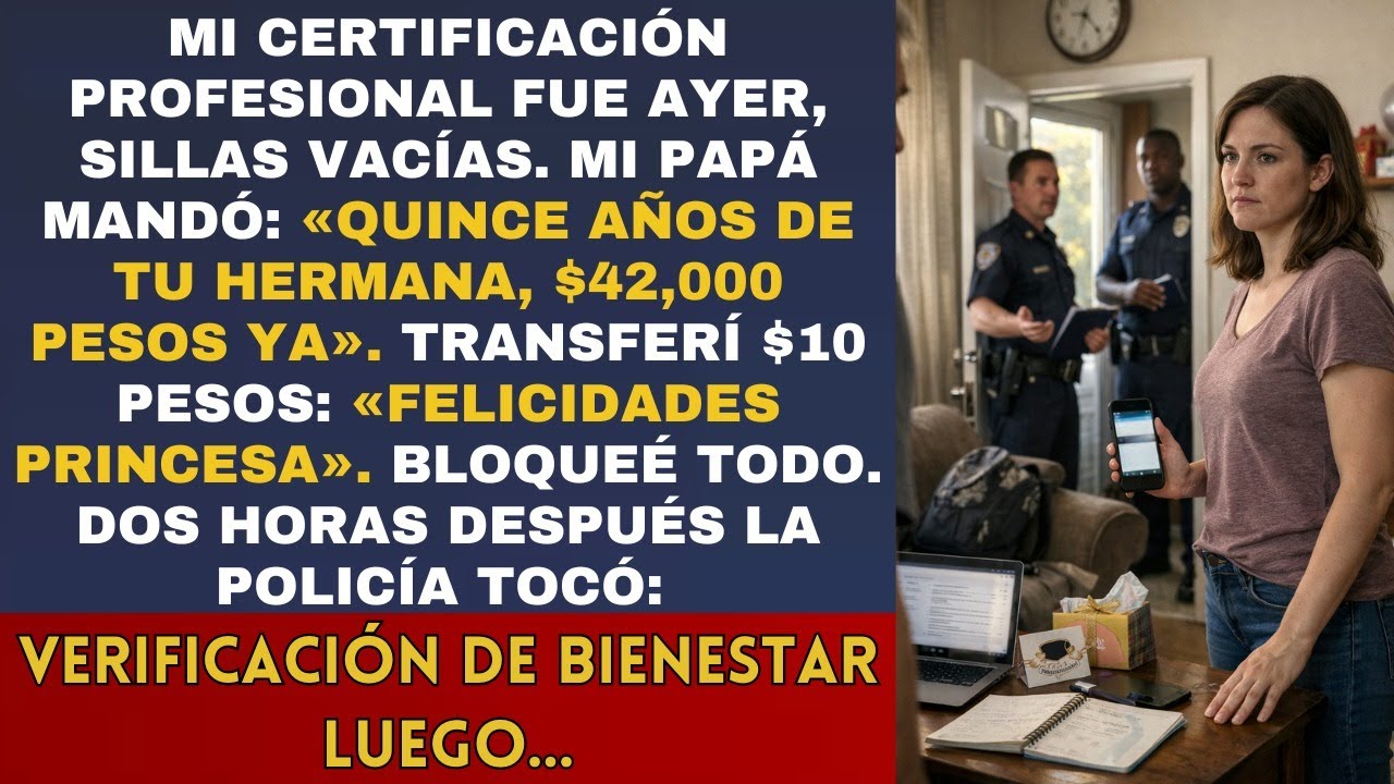 Mi familia no fue a mi certificación: «Estamos ocupados» La Fiscalía: «Su padre falsificó